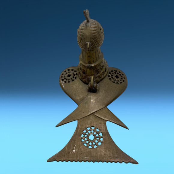 Vintage Khorasan Style Brass Bird Dove Incense Burner Hinged Lid India READ - Picture 5 of 10